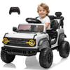 12v Ride On Truck with Remote Control Licensed Ford Bronco Raptor Electric Vehicle for Kids,Toddler Cars to Drive,Sefety Belt,Lockable Door,Slow Start,1.3-2.5 Mph,Bluetooth Music view 1