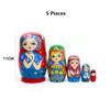 CEUMEA Sleek Nesting Dolls Nesting Dolls Set of 5 Pcs Russian Doll Handmade Decorations Matryoshka Nesting Dolls Suit Sleek Nesting Dolls view 2