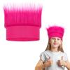 Luinabio Hairy Headband Fun Wig Crazy Hair Day Accessories Funny Hats Halloween Costumes Outfit Party Favor(Hot Pink,Simple) view 1