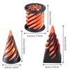 WUALAIER 3 PCS 3D Printed Spiral Cone Fidget Toy Set Impossible Cone & Pyramid Pass-Through Fun Desk Decoration Stress Relief Toy Ideal Gift(Orange) view 2