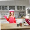 Pesoncarl Cooking Baking Kits, Kids Chef Costume Set Children Baking Apron with Pocket Toddler Cooking Hat Mitt Kit 4PCS view 2