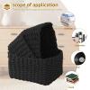 3 Pcs Storage Baskets for Organizing Grass Woven Storage Basket Woven Baskets for Storage Multifunctional Toy Basket for Nursery Living Room Laundry Room Bedroom (Black) view 4