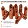 SpexDarxs 12 Numbered Block Tossing Game, Wooden Throwing Set with Scoreboard & Carrying Bag, Outdoor Backyard Lawn Games for Teens Adults Family view 3