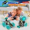 Kids Toys Bat RC Car for Boys 4-7 - Cool Bat Monster Remote Control Crawler Toy 360 Flip Fast Stunt & 4WD Light Up Wheel - Fun Boy Gift Idea for Birthday Chirstmas Stuff Age 3 4 5 6 7 8 view 2