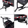TCRC Full Metal Truck Trailer with Simulated Reflective Stickers for 1/16 1/18 1/24 RC Crawler Car Upgrades,Black view 4