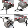 TCRC Full Metal Truck Trailer with Simulated Reflective Stickers for 1/16 1/18 1/24 RC Crawler Car Upgrades,Gunmetal view 4