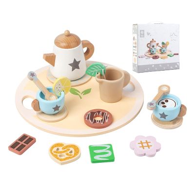 Tea Set Play Kitchen Accessories Toddlers Afternoon Tea Time for Kids Children, Style A