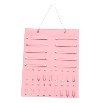 RRULNVGYQ Storage Bag Jewelry Display Holder Kids Tiara Mini Washing Machine Storage Hangers Hanging Jewelry Display Bags Hair Clip Jewelry Holder Pink Organizer Child Felt Wall-mounted/823