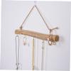 RRULNVGYQ Jewelry Hanger Key Hanger Mounted Jewelry Holders Wall Mounted Clothes Hanger Trinket Shelf Jewelry Storage Hooks Shelf Decor Hooks for Keys Key Rack Wood Nordic Ledge/828 view 4