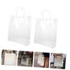 RRULNVGYQ 10pcs Transparent Tote Bag Gift Bag Tote Bags Plastic Tote with Handle Household Clear Bag Clear Bags for Gifts Bulk Gifts for Women Swag Bags Shopping Flowers Pvc Souvenir/1045 view 2