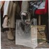 RRULNVGYQ 10pcs Transparent Tote Bag Gift Bag Tote Bags Plastic Tote with Handle Household Clear Bag Clear Bags for Gifts Bulk Gifts for Women Swag Bags Shopping Flowers Pvc Souvenir/1045 view 3