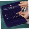 RRULNVGYQ Roll Small Travel Jewelry Organizer Travel Jewelry Storage Bag Traveling Jewellery Travel Jewelry Organizer Bag Necklace Travel Organizer Foldable Suede Bracelet Bag Miss/802 view 2
