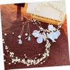 RRULNVGYQ Flower Tassel Wreath Wedding Garland Pearl Bridal Headpiece Hair Ribbons for Bandana Headband Floral Headpieces Crystal Headpiece Hair Ties Bride Wreath The Flowers Pearl/968 view 2