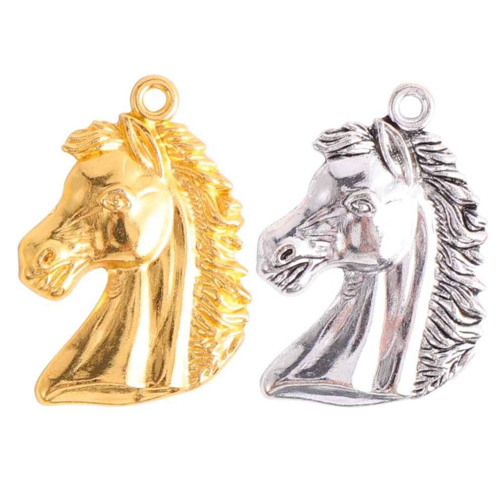 RRULNVGYQ 40pcs Alloy Horse Head Pendant Jewels Crafts Bag Women Accessories Letter Necklace Charm Pendants for Woman Necklace Pendants Jewelries during Alloy Pendant Miss Fashion Bracelet/915