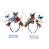 RRULNVGYQ 1pc Christmas Antler Headband Deer Antler Flower Headband Christmas Flower Headwear Christmas Floral Hair Hoop Antler Deer Headband Xmas Elf Headpiece Wreath Princess Child Pvc/957 view 2