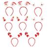 RRULNVGYQ 8pcs Christmas Plush Headband Christmas Headband Snowman Festival Decoration Hairband Christmas Santa Claus Headband Xmas Tree Headband Head Band Issue Card Fabric Aldult Child Red/954 view 1