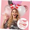 RRULNVGYQ 8pcs Christmas Plush Headband Christmas Headband Snowman Festival Decoration Hairband Christmas Santa Claus Headband Xmas Tree Headband Head Band Issue Card Fabric Aldult Child Red/954 view 4