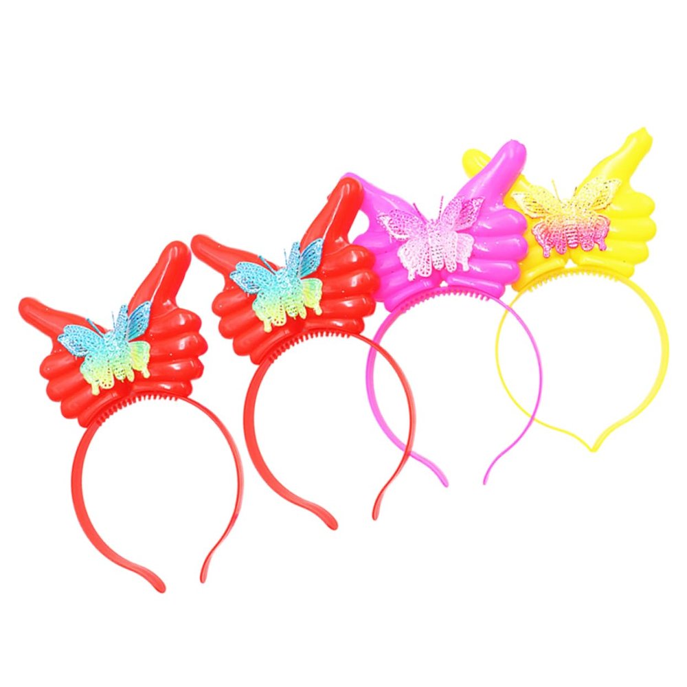 RRULNVGYQ 4 Pcs Colorful Headband Hair Bands Head Band Hair Pin Glowing Hair Hoops Party Headdress Glow Hair Accessories Party Glowing Headband Glowing Headdress Luminous Hairbands/985