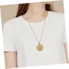 RRULNVGYQ 2pcs Sublimation Necklace Jewlery Necklaces A Necklace Sublimation Blanks for Jewelry Making Bezel Blanks for Jewelry Sublimation Blank Disc Blank Heat Transfer Decoration Charm Cd/990 view 2