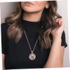 RRULNVGYQ 2pcs Sublimation Necklace Jewlery Necklaces A Necklace Sublimation Blanks for Jewelry Making Bezel Blanks for Jewelry Sublimation Blank Disc Blank Heat Transfer Decoration Charm Cd/990 view 3