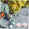 RRULNVGYQ 20pcs Stone Heart Pendant Mixed Charms Jewelry Decor Diy Charm Heart Shaped Gemstone Love Shape Pendants Necklace Stone Heat Shaped Charms Heart-shaped Alloy Pink Accessories/1058 view 2