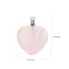 RRULNVGYQ 20pcs Stone Heart Pendant Mixed Charms Jewelry Decor Diy Charm Heart Shaped Gemstone Love Shape Pendants Necklace Stone Heat Shaped Charms Heart-shaped Alloy Pink Accessories/1058 view 3