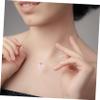 RRULNVGYQ 20pcs Stone Heart Pendant Mixed Charms Jewelry Decor Diy Charm Heart Shaped Gemstone Love Shape Pendants Necklace Stone Heat Shaped Charms Heart-shaped Alloy Pink Accessories/1058 view 4