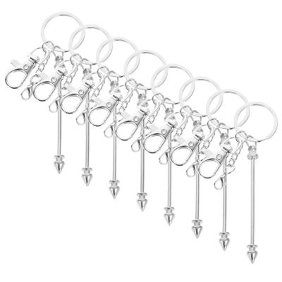 RRULNVGYQ 8pcs Beaded Keychain Keychains Beadable Bar Keychain Bead Keychain Beadable Key Chain Beadable Keychain/1043