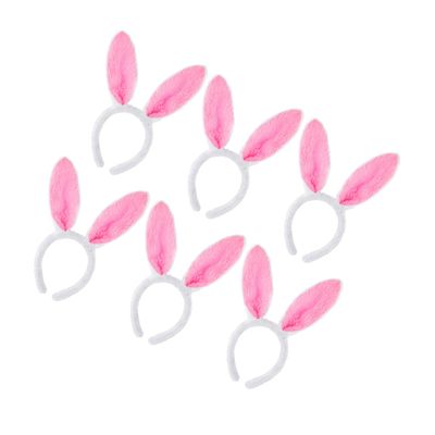 RRULNVGYQ 6pcs Hair Hoops Stuffed for Adults Stuffed Bunnies Rabbit Ear Headdress White Headband Pink Bunny Ears Stuffed Bunny Plush Stuffed Bunny Rabbit Tail Ribbon Miss Rabbit Ears/1066