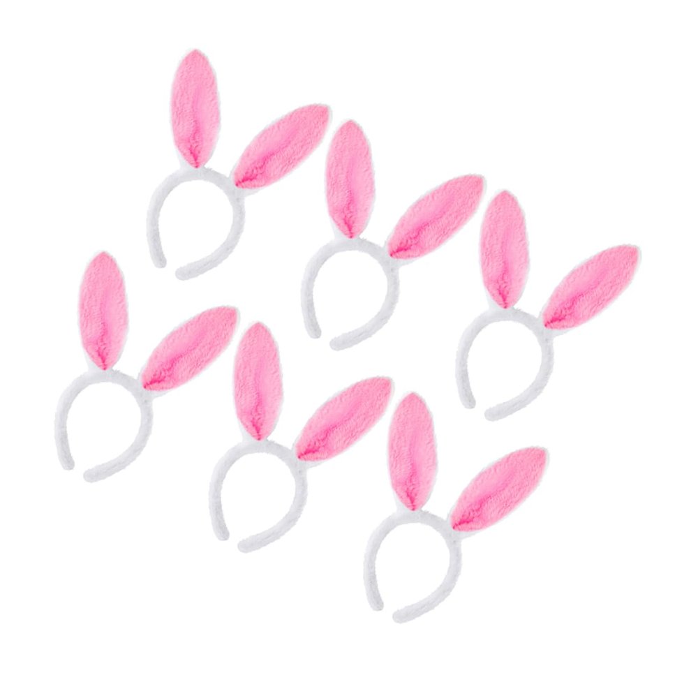 RRULNVGYQ 6pcs Hair Hoops Stuffed for Adults Stuffed Bunnies Rabbit Ear Headdress White Headband Pink Bunny Ears Stuffed Bunny Plush Stuffed Bunny Rabbit Tail Ribbon Miss Rabbit Ears/1066