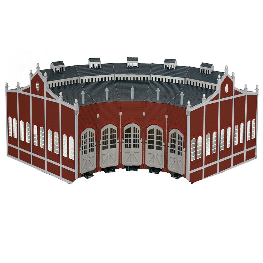 Bachmann Trains - Five-Bay Roundhouse with Nickel Silver E-Z Track - HO Scale