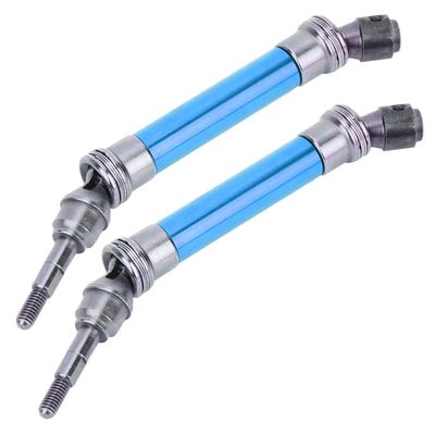 2 Pieces RC Car Front CVD Threepiece Drive Shaft Parts Accessories Suitable for Traxxas Slash (Blue)