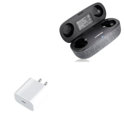 BoxWave Charger Compatible with Lypertek Z7 - PD GAN miniCube (30W), 30W Tiny PD GAN Type-C Wall Charger - Winter White