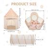 3 in 1 Kids Play Tent with Tunnel, Pop Up Play Tent with Ball Pits for Toddlers and Playhouse Kids Indoor & Outdoor, Perfect Kids Gifts view 2