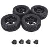 VBCERSDZ RC Wheel Tire Compatible with HSP for HIMOTO for HPI 4 PCS Set 1:10 RC Car Rubber Tire Off-Road Vehicle Pull Car Flat Running Wheel Tire Wheel Road Car view 3