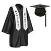 D DODOU Shiny Preschool and Kindergarten Graduation Cap Gown Stole Package with Year Charm Tassel (Preschool, Black, 27) view 1