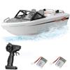 Hitish RC Boat for Kids Adults, 2.4GHz Remote Control Karting Boat, 10KM/H Racing Boats Toy for Pools Lakes River, 2 Rechargeable Batteries 36+ Min, Low Battery Alarm, Gifts for Boys Girls view 1