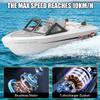 Hitish RC Boat for Kids Adults, 2.4GHz Remote Control Karting Boat, 10KM/H Racing Boats Toy for Pools Lakes River, 2 Rechargeable Batteries 36+ Min, Low Battery Alarm, Gifts for Boys Girls view 2