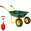 VIVOHOME Kids Wheelbarrow Children Garden cart with Toddler Gardening Tool Set Child Wheel Barrel Outdoor Indoor Toys Gift Green view 1
