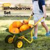VIVOHOME Kids Wheelbarrow Children Garden cart with Toddler Gardening Tool Set Child Wheel Barrel Outdoor Indoor Toys Gift Green view 2