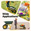 VIVOHOME Kids Wheelbarrow Children Garden cart with Toddler Gardening Tool Set Child Wheel Barrel Outdoor Indoor Toys Gift Green view 3
