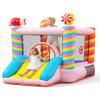 Candy Bounce House for Kids Ages 3-6, Sweet Inflatable Bouncy Castle with Slide, Indoor Outdoor Small Jumping House with Blower, Mini Toddler Bounce Castle for Birthday Gifts and Holidays view 1
