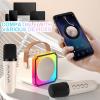 RANPHYKX Mini Karaoke Machine for Kids Adults, Portable Bluetooth Speaker with 2 Wireless Microphones, Birthday Toys for Girls Ages 4 5 6 7 8 9 10 11 12+ Years Old Toddler view 3