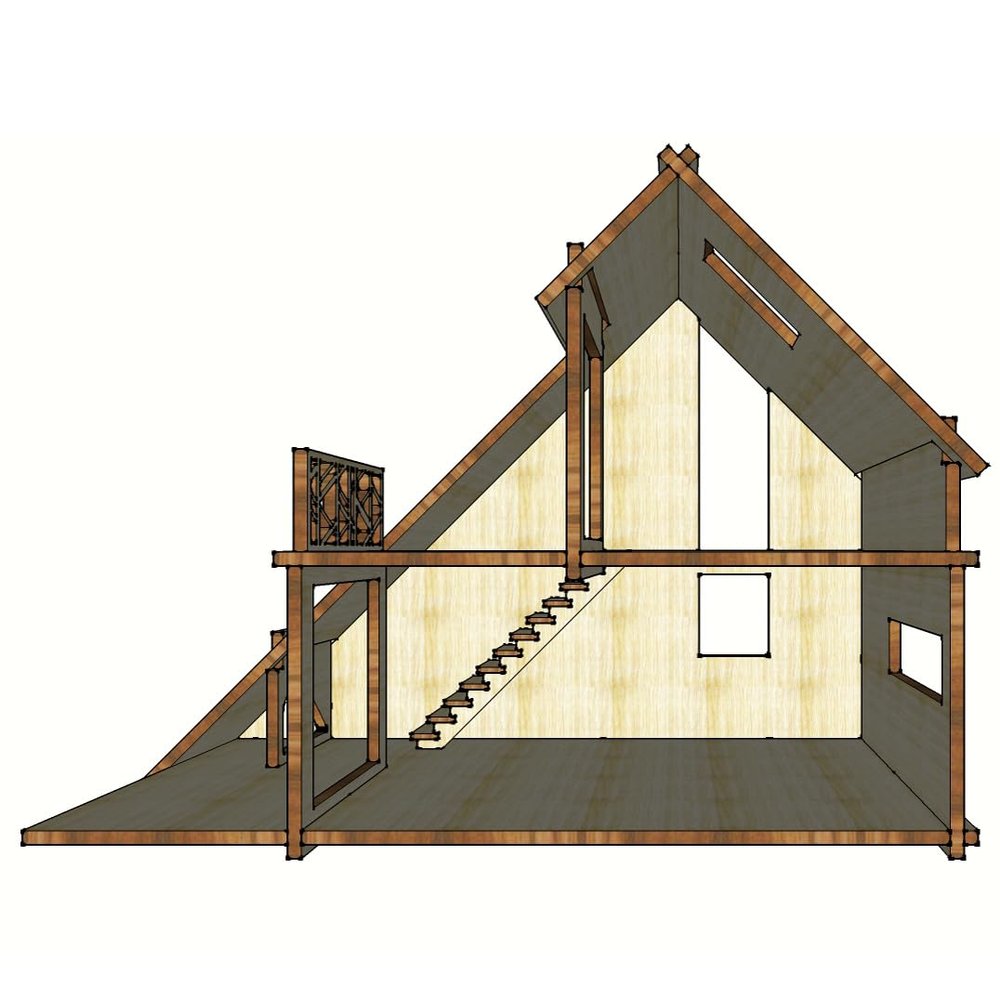 1:24 Miniature Tiny House, Wooden Dollhouse, Diy kit