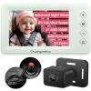 Chuanganzhuo Baby Car Camera with Advanced Night Vision, AHD 1080P 5inch IPS Full View Car Baby Monitor, Carseat Camera for Kids Infants Rear Facing Mirror, USB Powered, 5inch Light Green view 1