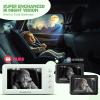 Chuanganzhuo Baby Car Camera with Advanced Night Vision, AHD 1080P 5inch IPS Full View Car Baby Monitor, Carseat Camera for Kids Infants Rear Facing Mirror, USB Powered, 5inch Light Green view 3