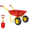 VIVOHOME Kids Wheelbarrow Children Garden cart with Toddler Gardening Tool Set Child Wheel Barrel Outdoor Indoor Toys Gift Red view 1