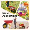 VIVOHOME Kids Wheelbarrow Children Garden cart with Toddler Gardening Tool Set Child Wheel Barrel Outdoor Indoor Toys Gift Red view 3
