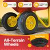 VIVOHOME Kids Wheelbarrow Children Garden cart with Toddler Gardening Tool Set Child Wheel Barrel Outdoor Indoor Toys Gift Red view 4