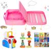 Taladad Carrying Case Compatible with Little Tikes Story Dream Machine Books Starter Set,Portable Storage Bag with Handle for Storytime,Little Golden Book,Little Puppy Character (Pink) view 2